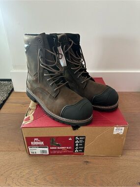 Kodiak Men's Brown Lace-Up Safety Toe Work Boots